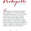 A picture of the back cover of an article about kokopelli.