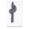 A black cactus is shown on the white background.