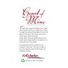 A red and white card with the words " heart of mine ".