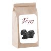 A bag of black puppy treats