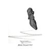 A black and white image of a statue with the words # 6 6 tight fit underneath it.